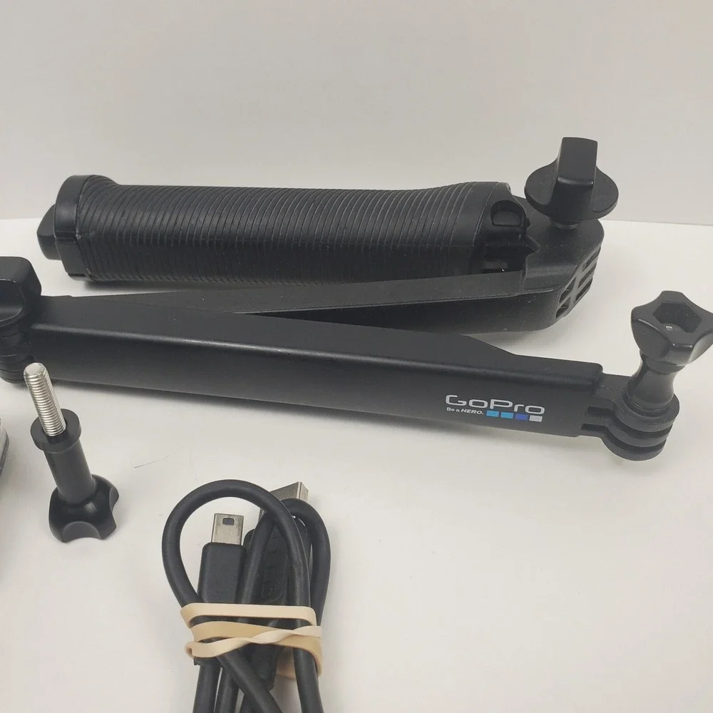 GoPro HERO4 Action Camera Battery Case Handle Tripod Tested Working